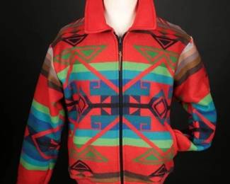 Vintage Pendleton Southwestern Wool Bomber Jacket
