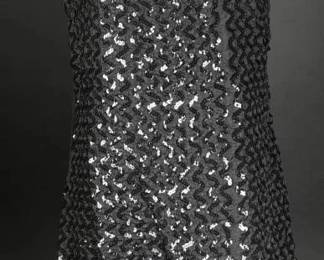 60s Carol Brent Black Sequin GoGo Dress