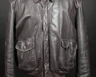 80s L.L. Bean Leather A2 Bomber Jacket
