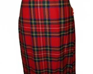 Vintage Borderglen Red Plaid Wool Scottish Kilt