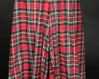 70s Royal Stewart Plaid Wool Palazzo Pants