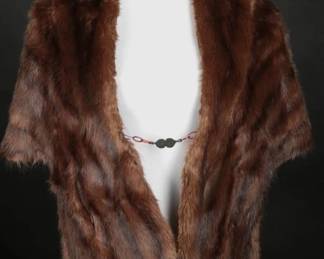 Vintage 50s Duplers Furs Dyed Mink Stole