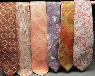 60s70s Patterned Polyester Neckties