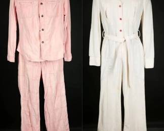 Vintage 1970s Womens Jumpsuit and Pink Pants Set