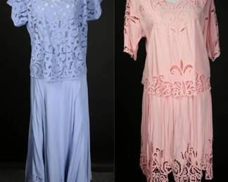 Vintage Pair of Cutwork  Lace TwoPiece Outfits