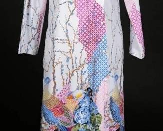 70s Christian Dior Chinoiserie Lounge dress