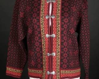 Vintage Skjveland Norwegian Wool Clasp Cardigan