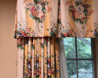 Curtains & Valance. Measurements: 96" W for Valence; 8" H for Curtain Panels