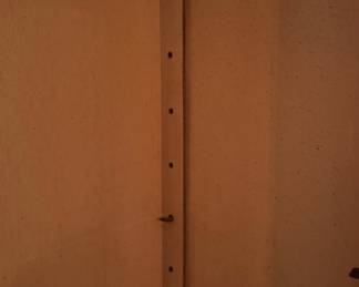 Pair of Mesh Front Bookcases with Adjustable Glass Shelf. Each Measures 37" W x 12" D x 82" H. Photo 4 of 5.
