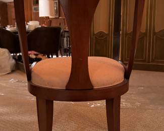 Set of 8 Kindel Furniture Empire-Style Cherry Dining Chairs. 2 Arm Chairs and 6 Side Chairs. Side Chairs Measure 19" W x 19" D with 19" Seat Height; Arm Chairs Measure 21.5" W x 19" D with 19" Seat Height. Photo 6 of 6.