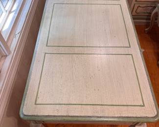 Milling Road Furniture French Provincial Louis XV-Style Writing Desk & Chair. Measures 48" W x 24" D. Photo 5 of 10