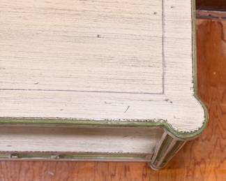 Pair of Milling Road Furniture French Provincial Bedside Tables. Each Measures 28" W x 20" D x 22" H. Photo 4 of 4.