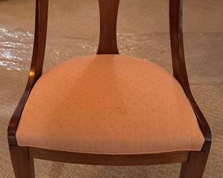 Set of 8 Kindel Furniture Empire-Style Cherry Dining Chairs. 2 Arm Chairs and 6 Side Chairs. Side Chairs Measure 19" W x 19" D with 19" Seat Height; Arm Chairs Measure 21.5" W x 19" D with 19" Seat Height. Photo 4 of 6.
