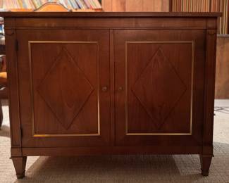 Kindel Furniture French Regency-Style Two-Door Cabinet. Measures 40" W x 19" D x 32" H. Photo 1 of 7.
