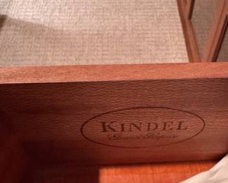 Kindel Furniture French Regency-Style Two-Piece Bookcase / China Cabinet. Base Measures 66" W x 19" D x 32" H; Glass-Front Topper Measures 66" W x 13" D x 47" H. Photo 8 of 8.