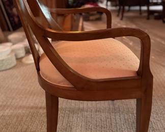 Set of 8 Kindel Furniture Empire-Style Cherry Dining Chairs. 2 Arm Chairs and 6 Side Chairs. Side Chairs Measure 19" W x 19" D with 19" Seat Height; Arm Chairs Measure 21.5" W x 19" D with 19" Seat Height. Photo 2 of 6.
