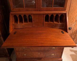 Henredon Folio 10 Georgian Walnut Drop Front Secretary. Measures 35" W x 19" D x 82" H. Photo 3 of 7.