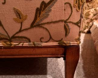 Crewel Upholstered Sofa. Measures 56" W x 32" D with 19" Seat Height. Photo 5 of 5.