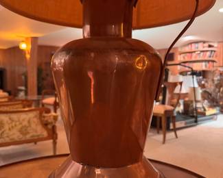 Copper Pitcher Turned Table Lamp - 2 Available. Each Measures 32" H. Photo 2 of 2.