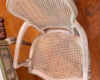Milling Road Furniture French Provincial Louis XV-Style Writing Desk & Chair. Measures 48" W x 24" D. Photo 8 of 10