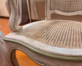Milling Road Furniture French Provincial Louis XV-Style Writing Desk & Chair. Measures 48" W x 24" D. Photo 9 of 10