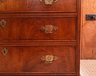 Henredon Folio 10 Georgian Walnut Drop Front Secretary. Measures 35" W x 19" D x 82" H. Photo 5 of 7.