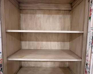 Milling Road Furniture French Provincial Two-Piece Armoire / Bookcase. Can Be Separated By Removing The Cap. Measures 84" W x 18" D x 80" H Overall. Photo 2 of 2.