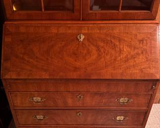 Henredon Folio 10 Georgian Walnut Drop Front Secretary. Measures 35" W x 19" D x 82" H. Photo 2 of 7.