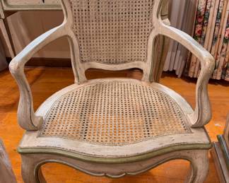 Milling Road Furniture French Provincial Louis XV-Style Writing Desk & Chair. Measures 48" W x 24" D. Photo 7 of 10