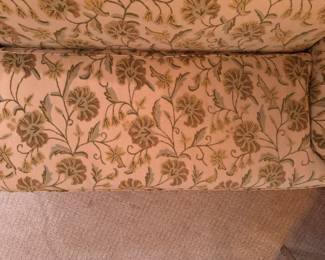 Crewel Upholstered Sofa. Measures 56" W x 32" D with 19" Seat Height. Photo 2 of 5.