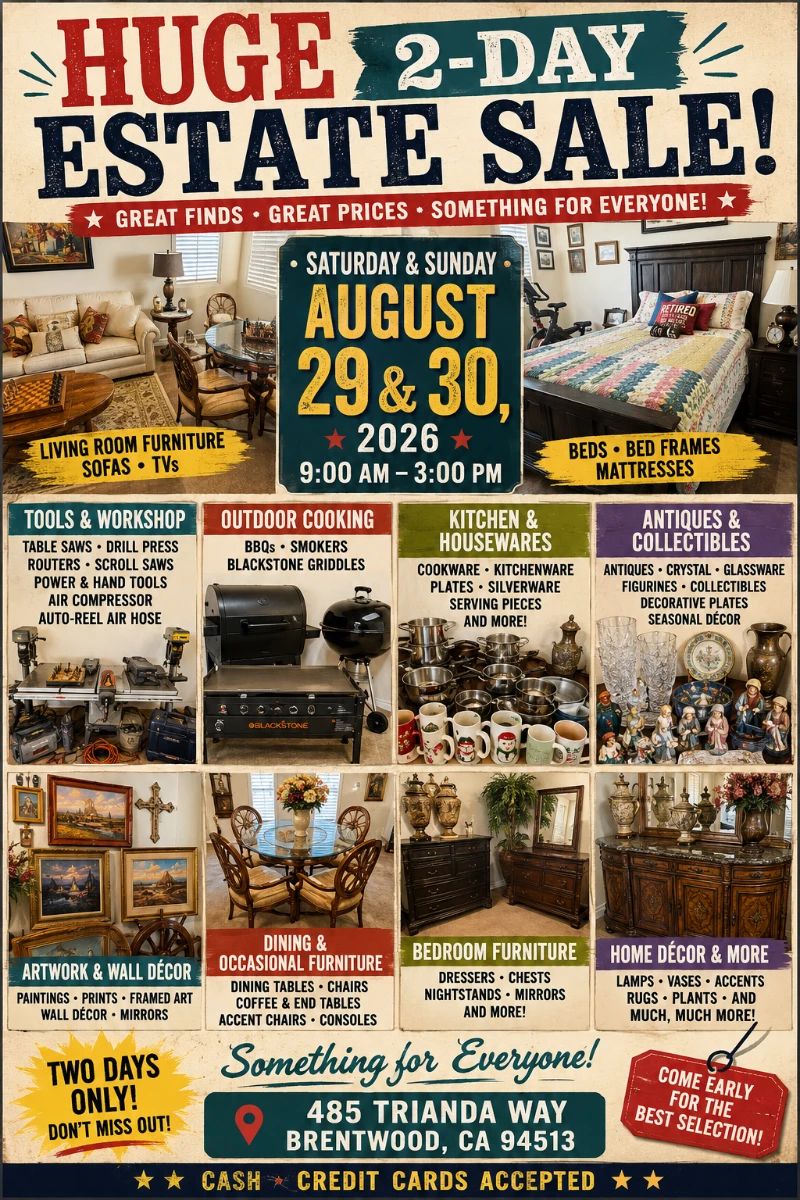 Estate Sale  485 Trianda Way