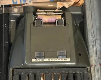 Vintage Stenographer Typing Machine