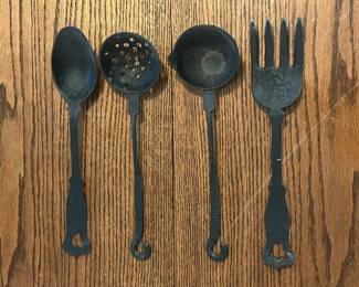 Vintage Cast Iron Kitchen Utensils