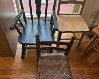 Assorted Vintage Children Chairs