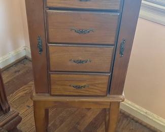 Vintage Standing Jewelry Armoire