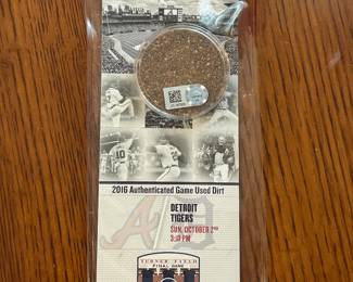 Atlanta Braves Final Game @ Turner Field Authenticated Ticket and Field Dirt
