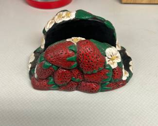 Vintage Strawberry Patch Napkin Holder
