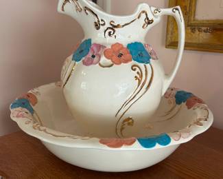 Vintage Large Pitcher and Basin