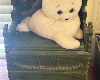 Rustic Green Cabinet w/ Dakin Harp Seal