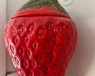 Ceramic Strawberry Cookie Jar