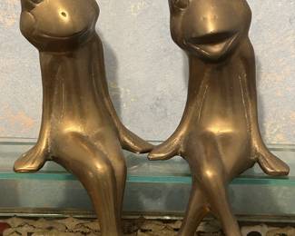 Pair of Solid Brass Frogs