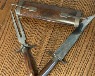 Vintage Meat Carving Set w/ Sheath
