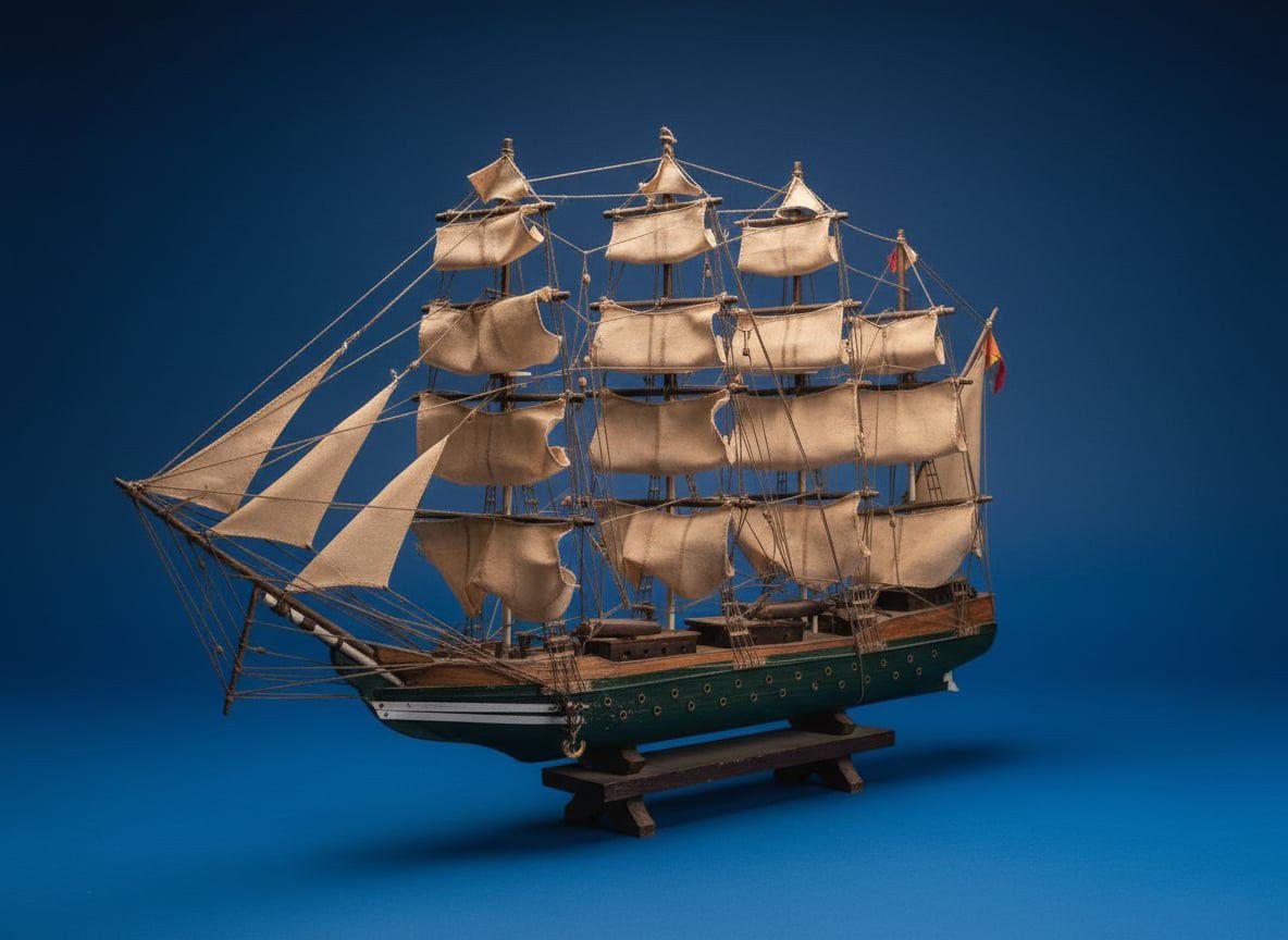 Vintage Model Ship "Fragata Espanola 1780" Style
