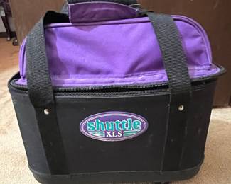 Shuttle XLS Single Bowling Ball Roller Bag with Shoes and Ball