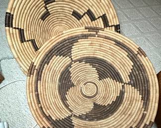 Set of Two African Coiled Baskets