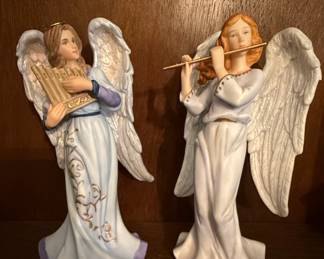 Thomas Kinkade Hawthorne Village Nativity Angels: Heaven's Melody & Heaven's Sweet Sound