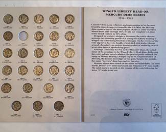 Mercury Dime Collection 1916-1945