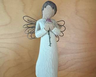 Willow Tree Loving Angel Figurine Holding Rose