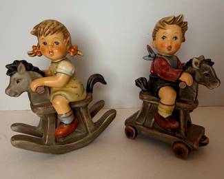 Goebel Hummel Figurines "Cowboy Corral" and "Riding Lesson"