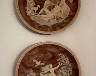 Incolay Studios Romantic Poets Collector Plates - 'A Thing of Beauty' and 'To a Skylark'